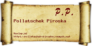 Pollatschek Piroska névjegykártya