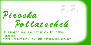 piroska pollatschek business card